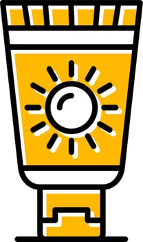 Sunscreen Creative Icon Design vector