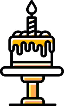 Birthday Cake Creative Icon Design vector