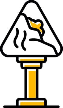 Avalanche Sign Creative Icon Design vector