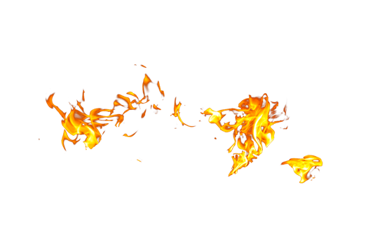 Fire flame texture. Burning material backdrop. Burn effect pattern. Blaze and torch wallpaper. Transparent background. png