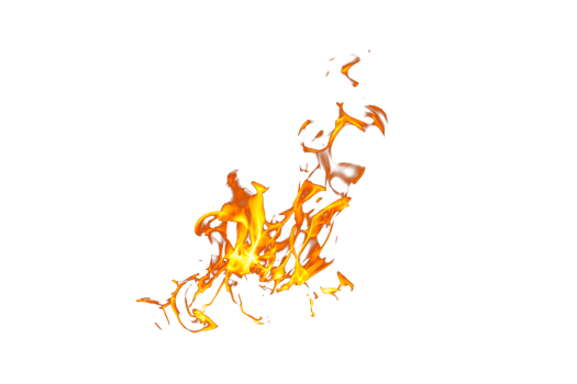 Fire flame texture. Burning material backdrop. Burn effect pattern. Blaze and torch wallpaper. Transparent background. png