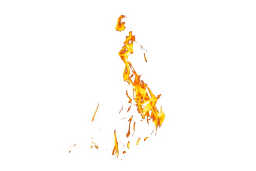Fire flame texture. Burning material backdrop. Burn effect pattern. Blaze and torch wallpaper. Transparent background. png