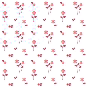 Elegant Modern Pink Flower Seamless Pattern vector