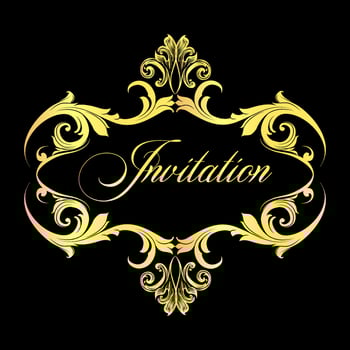 New vintage design template or floral design vector