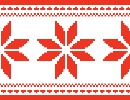 CROSS-STITCH SCHEME. Doll or woman abstract embroidery. Ornament element png