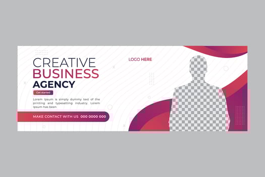 Social Media Cover Email Signature template vector