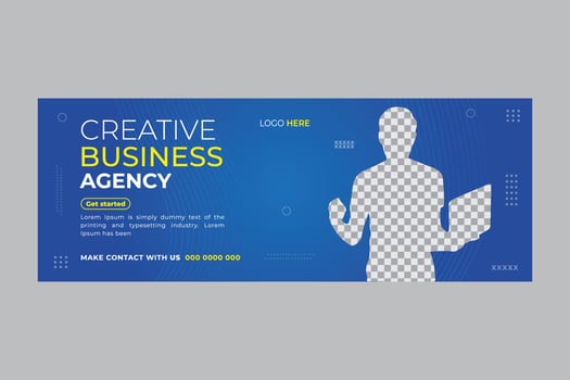 Social Media Cover Email Signature template vector