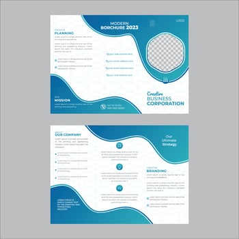 Trifold 6 pages brochure template vector