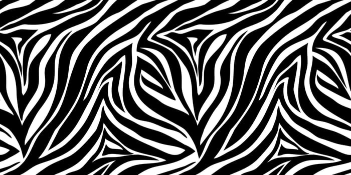 Vector animal print. Zebra ornament. Seamless pattern