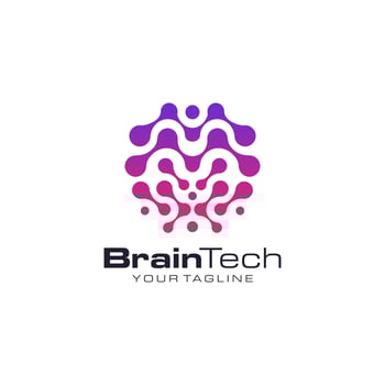 Brain Tech Logo vector