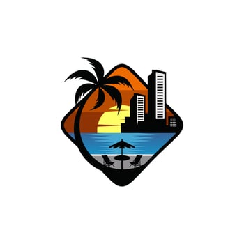 Beach Logo Design vector