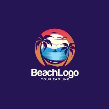 Beach Logo Design vector