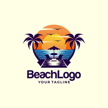 Beach Logo Design vector