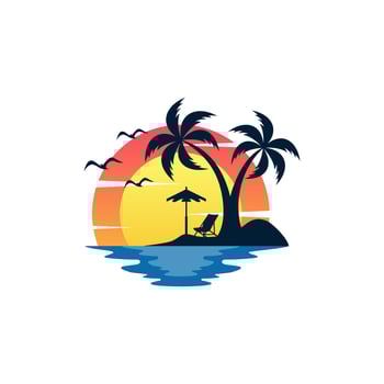 Beach Logo Design vector