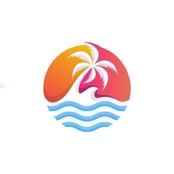 Beach Logo Design Vector