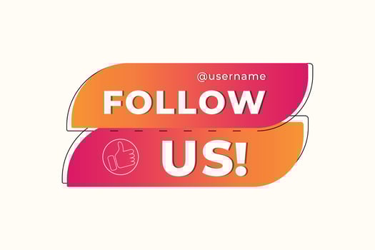 Follow us social media banner template design. vector