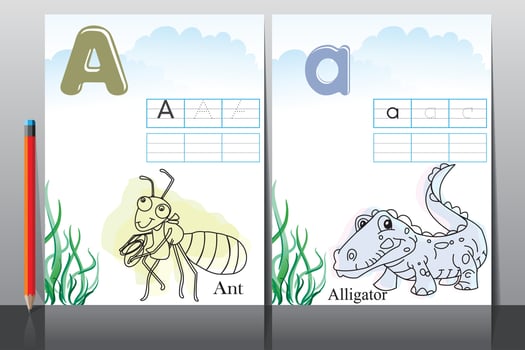Kids school activity worksheets vector