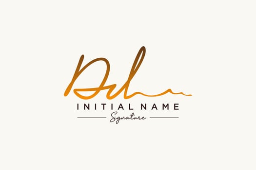 Initial DD signature logo template vector. Hand drawn Calligraphy lettering Vector illustration.