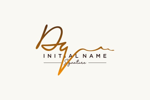 Initial DQ signature logo template vector. Hand drawn Calligraphy lettering Vector illustration.
