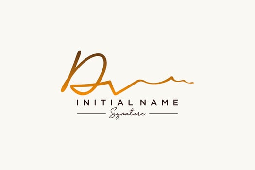 Initial DV signature logo template vector. Hand drawn Calligraphy lettering Vector illustration.