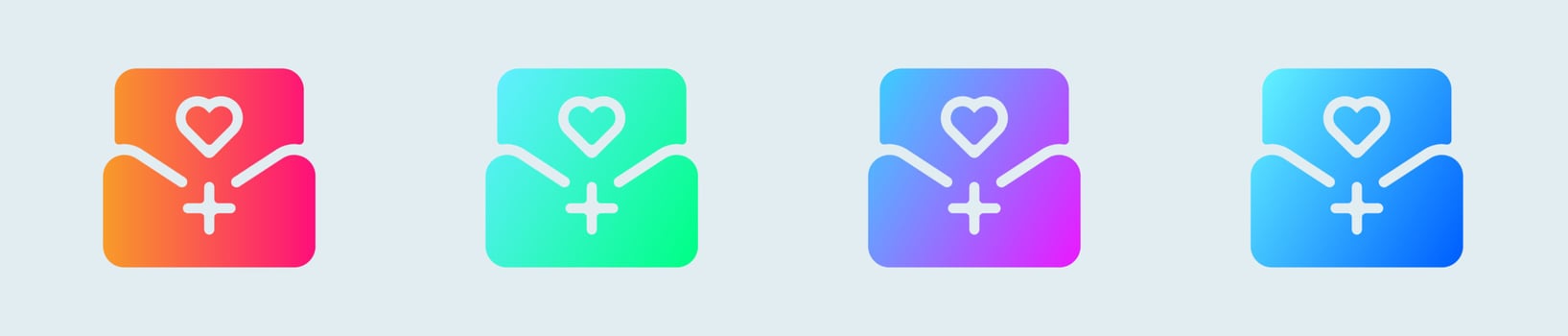 Invite solid icon in gradient colors. Request signs vector illustration.