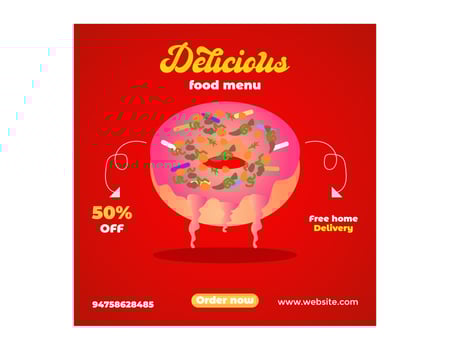 burger banner Pro vector