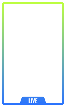 Portrait frame for live streaming video or editing video. Vertical frame for live streaming on social media. png