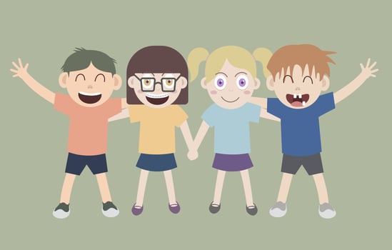 Best Friend Flat Illustration vector