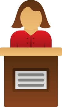 Candidate Female Vector Icon Design