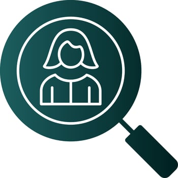 Head Hunter Female Vector Icon Design