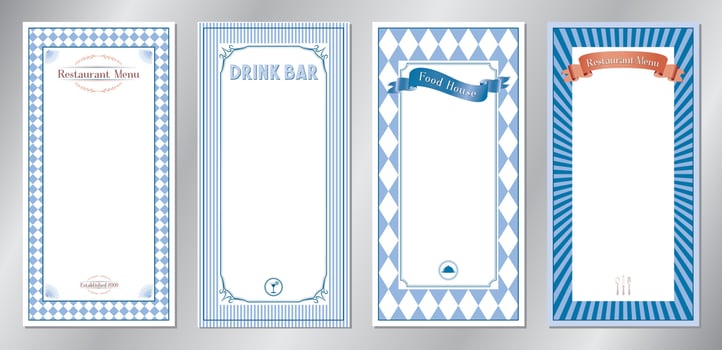 Classic Restaurant Menu Templates vector