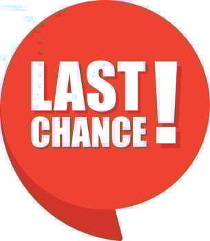 Last chance comic speech bubble in pop art style. Comic speech. Dialog window. Yellow banner for sale. vector