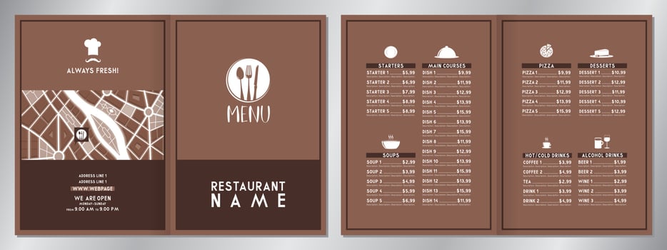 Vintage Restaurant Menu Template vector