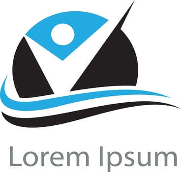 People Check Logo, Kids health and care vector. job satisfaction guarantee. vector