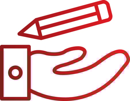 Hand Pencil Vector Icon