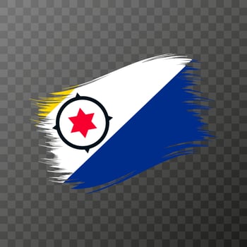 Bonaire national flag. Grunge brush stroke. Vector illustration on transparent background.