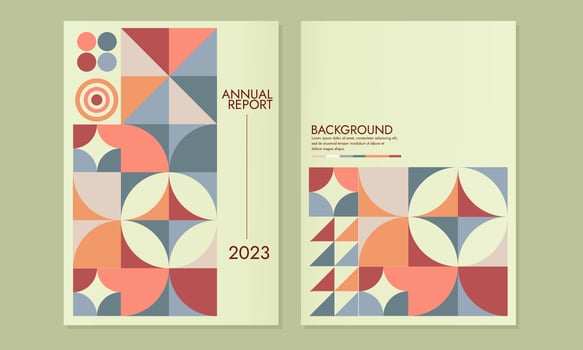 abstract bauhaus geometric style cover for art template design, cover,front page, mockup, brochure, theme, style, banner, booklet, print, flyer, book, blank, card, A4 vector