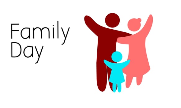 Family day illustration design with elegance concept vector