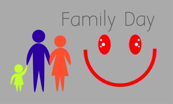 Family day illustration design with elegance concept vector