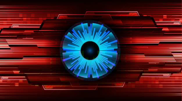 Modern Technology Background with eye vector