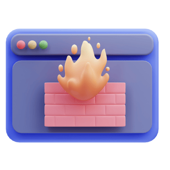 3d Illustration Internet Security firewall png