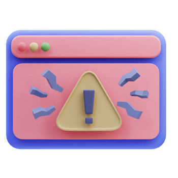 3d Illustration Internet Security warning notification png