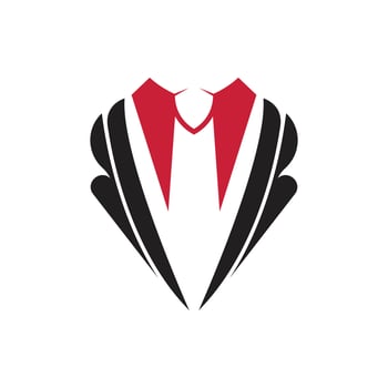 Classic tie icon and suit fashion man vector