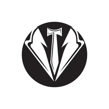 Classic tie icon and suit fashion man vector