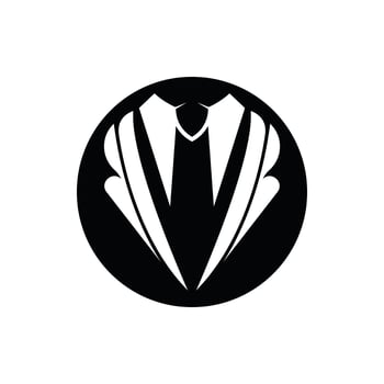 Classic tie icon and suit fashion man vector