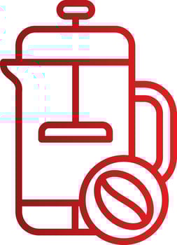 French Press Vector Icon