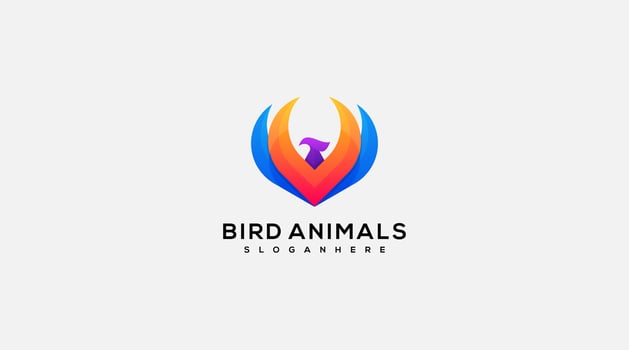 Birds anomals vector logo template design symbol