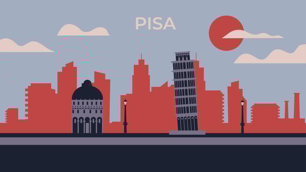 Pisa italy background vector