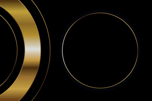Black Gold Luxury Circle Background vector