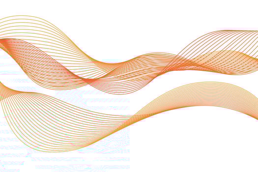 Orange Wavey Lines Abstract Background vector